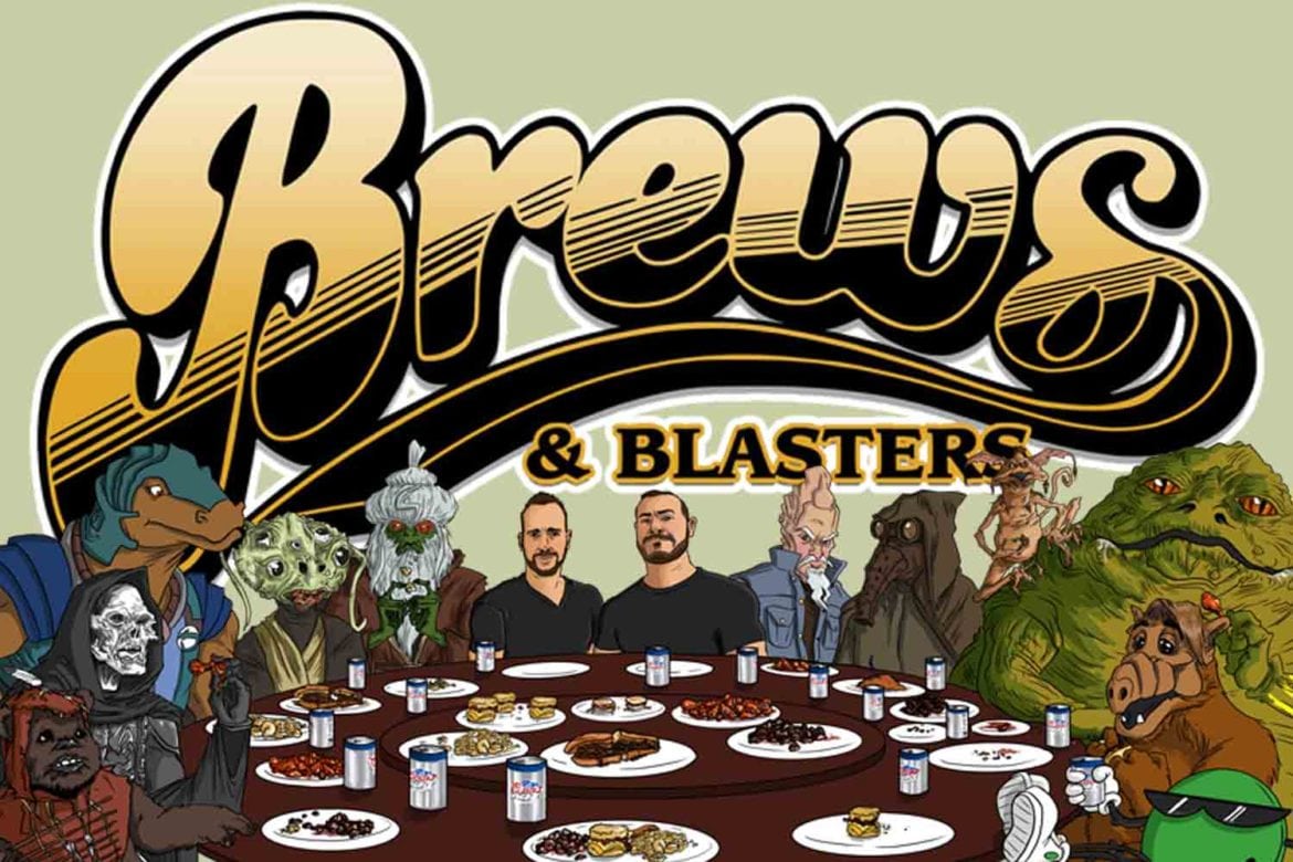 Brews and Blasters banner Star Wars podcast party