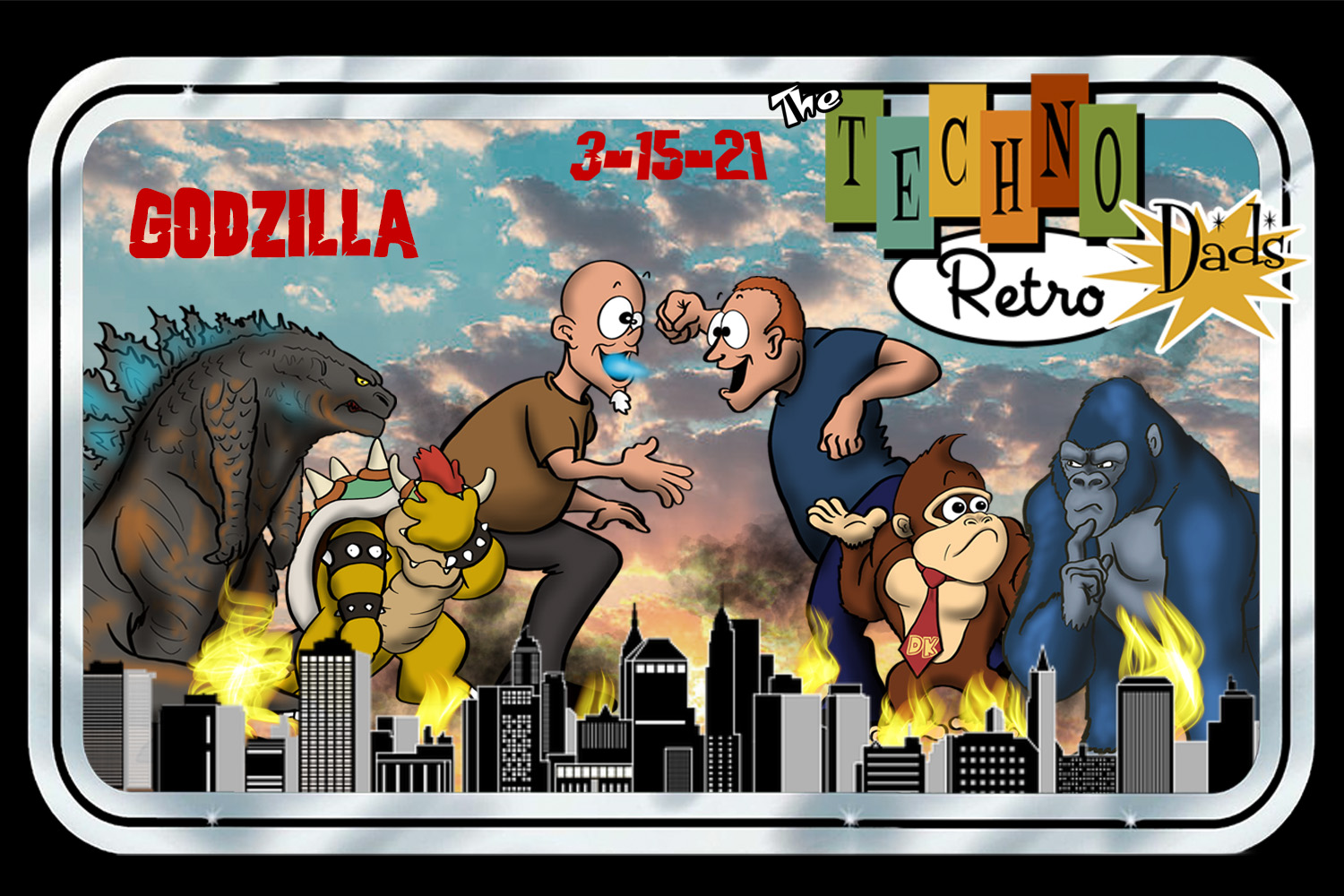 images Godzilla Vs Kong Bowser Vs Donkey Kong technoretro dads bowzilla vs king donkey